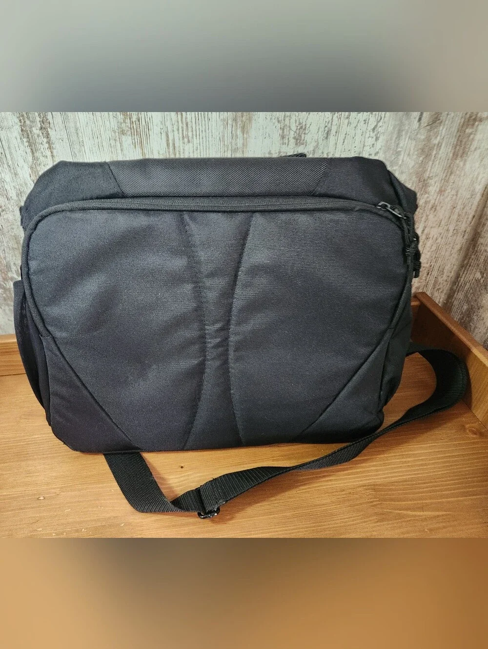 Port Authority Nylon Black Laptop Messenger School College Bag Smiley Face 😃